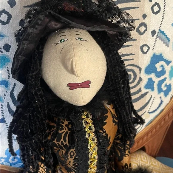 Black and Gold Witch Doll approximately 25” long - Picture 8 of 11